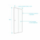 Paroi porte de douche coulissante blanc 120x185cm - extensible de 98.5cm à 112.5cm - whity slide 100 