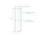 Paroi porte de douche pivotante blanc extensible 79 à 90cm de largeur - verre transparent - whity 