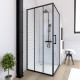 Paroi retour pour porte de douche - 90x200 cm - crushx retour 90cm