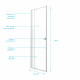 Porte de douche pivotante - whity 70 Aurlane - FAC605 