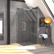 Porte de douche carree - rolling chromed square 90x90 Aurlane - FAC617
