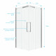 Porte de douche carree - rolling chromed square 90x90 Aurlane - FAC617 