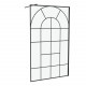 Paroi de douche déco 120x195cm - cadre et barre de fixation noir mat - verre 5mm sérigraphié - eden Aurlane - FAC686 