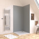 Panneau mural de douche silver en aluminium - 90 x 210 cm - wall'it silver 90