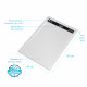 Receveur en acrylique Blanc 80x120x4 cm – Grille Linéaire Noire – WHITENESS II Aurlane - FAC708 