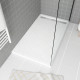 Receveur en acrylique blanc - 140x80x5cm - meteora rectangular linear white Aurlane - FAC723