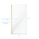 Paroi de douche à l'italienne 100x200 cm verre trempé 8 mm - finition or brossé - freedom 2 gold Aurlane - FAC923 