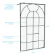 Paroi de douche déco 120x195cm verre anti-calcaire 8mm sérigraphié - barre de fixation noir mat Aurlane - FAC951 