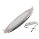 Downlight dalle led extra plate ronde alu 12w - couleur eclairage : blanc neutre 4000k - 5500k