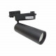 Spot led sur rail 40w binaire triphasé noir - couleur eclairage au choix