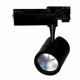 Spot led sur rail 30w 80 binaire triphasé noir - couleur eclairage au choix
