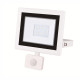 Projecteur led phare détecteur de mouvement crépusculaire ultra slim 20w ip54 - couleur eclairage : blanc froid 6000k - 8000k