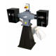 Polisseuse écologique brosse/brosse femi gamme industrie - socle + aspiration - 850w ø200mm - 204 