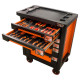 Servante d'atelier 6 tiroirs équipée 32 outils dans 6 modules, fidex-810492
