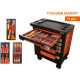 Servante d'atelier 6 tiroirs équipée 13 outils dans 3 modules, fidex-810495 