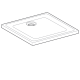 Receveur céramique GEBERIT Renova - 80 x 80 extra-plat à poser/encastrer - 00721800000AG3 
