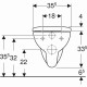 Pack WC suspendu à fond creux Bastia Rimfree avec abattant GEBERIT - 501.687.01.1 