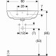 Lavabo Bastia GEBERIT pour équerres de montage - 501.606.00.1 