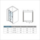 Paroi de douche pivotante installation en niche verre sécurité anticalcaire vitrification nano - Dimensions au choix 