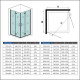 Cabine de douche verre anticalcaire avec porte pliante et pivotante - Dimensions au choix 
