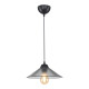 Lustre lampe lumière suspendu suspension en plastique hauteur 48 cm e27 noir / gris helloshop26 03_0007500