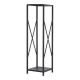 Range-bûches pour usage intérieur extérieur porte-bûches design support rangement bois de chauffage en acier 35 x 35 x 120 cm noir helloshop26 03_0006290