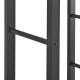 Range-bûches pour usage intérieur extérieur porte-bûches design support rangement bois de chauffage en acier 100 x 25 x 150 cm noir helloshop26 03_0006297 