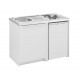 Moderna kitchenette cadette éléments bas 120x60 blanc mélaminé