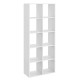 Bibliothèque 10 compartiments style scandinave – 161,5 cm blanc