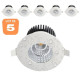 Lot de 5 spots led étanches ip65 6w rond