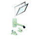 Kit ferme imposte manivelle Windy 605 noir SOUCHIER pour châssis abattant intérieur L.6.05m - 26811