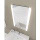 Miroir salle de bain led auto-éclairant border lines 70x45