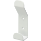Patère double accroche acier DEVISMES - laqué blanc ral9016 - F10555BLA