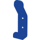 Patère double accroche acier DEVISMES - laqué bleu ral5002 - F10555BLE