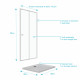 Pack porte de douche coulissante blanc 100x185cm - extensible + receveur 80x100 - whity slide Aurlane - PACF035 