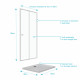 Pack porte de douche coulissante blanc 120x185cm + receveur 90x120 - whity slide 
