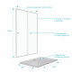 Pack porte de douche coulissante blanc 140x190cm + receveur 80x140 - whity slide Aurlane - PACF040 
