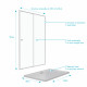 Pack porte de douche coulissante blanc 140x190cm + receveur 90x140 - whity slide 