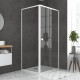 Pack porte de douche coulissante blanc 100x185 cm + paroi de retour 80cm + receveur à poser - whity Aurlane - PACF044
