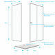 Pack porte de douche coulissante blanc 120x185 cm + paroi de retour 80cm + receveur à poser - whity Aurlane - PACF045 
