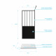 Pack paroi de douche 90x200 cm noir mat - verre trempe 5 mm + receveur a poser extra plat 90x90 