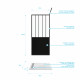 Pack paroi de douche 90x200 cm noir mat + receveur extra plat a poser 90x90 cm caniveau Aurlane - PACF061 