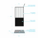 Pack paroi de douche 90x200 cm noir mat + receveur haut a poser 90x90cm - blanc effet pierre Aurlane - PACF072 