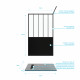 Pack paroi de douche 120x200 cm noir mat + receveur de douche a carreler 80x120cm recoupable Aurlane - PACF074 