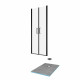 Pack paroi de douche 90x200 cm + receveur de douche a carreler 90x160 recoupable Aurlane - PACF088 