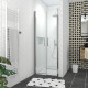 Pack paroi de douche 80x200 cm + receveur de douche a carreler 80x120 recoupable Aurlane - PACF089