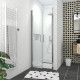 Pack paroi de douche 80x200 cm + receveur de douche a carreler 80x120 recoupable Aurlane - PACF090