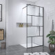 Pack paroi de douche 100x195 cm + receveur en acrylique blanc effet pierre 100x80 Aurlane - PACF094