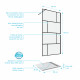 Pack paroi de douche 100x195 cm + receveur en acrylique blanc effet pierre 100x80 Aurlane - PACF094 