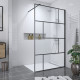 Pack paroi de douche 120x195 cm + receveur en acrylique blanc effet pierre 120x90 Aurlane - PACF096